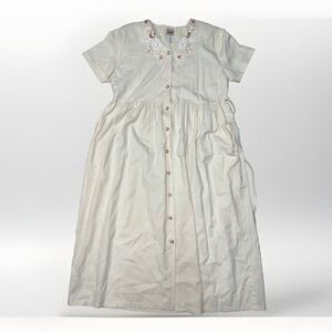 Cactus California Vintage Beaded Embroidered Maxi Cottage Core Dress Size L